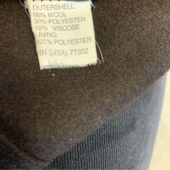 ZARA chocolate brown high neck coat Sz XL - Picture 6 of 9